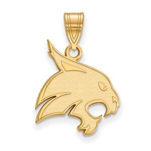 14k Gold Plated Silver Texas State Large Pendant